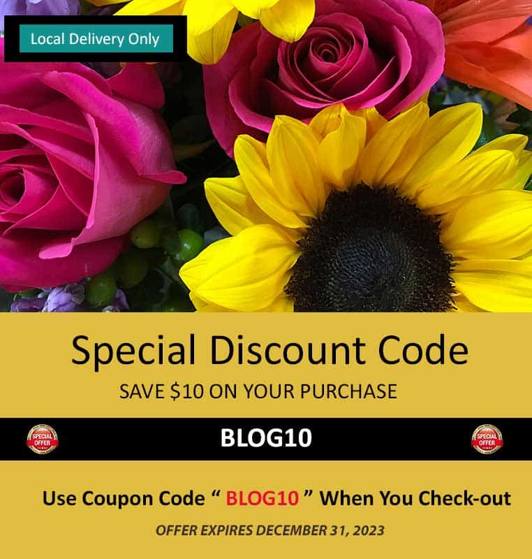 Flowers, Discount Offer, Save $10 On Your Purchase