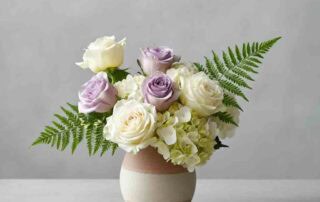 Sympathy Flowers of Roses, Ferns and Hydrangeas